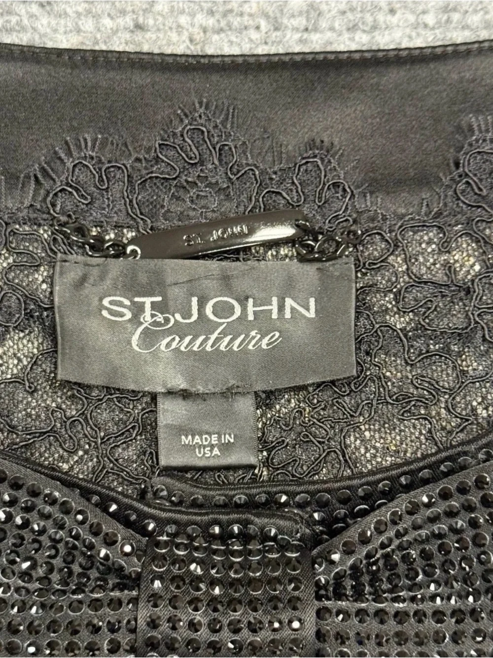 St. John Couture striped evening jacket Size 16 NWT